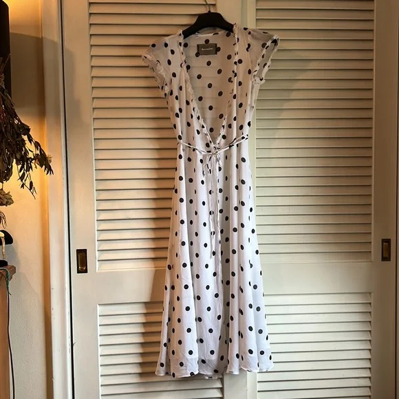 Reformation Gwenyth Polka Dot Midi Dress- XS - Picture 4 of 11